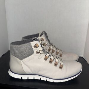 Cole Haan Womens Zerogrand Hiker Boots Size 10.5B Hiking Waterproof Leather Gray